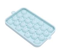 Cocoarm Ice Cube Tray, Silicone Round Ice Sphere Tray with Lid, 25 Grid Mini Ball Maker Mold, Easy Release, Food Grade Silicone, for Coffee Cocktail Tea Home Bar Parties (Blue)