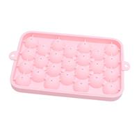 Cocoarm Ice Cube Tray, Silicone Round Ice Sphere Tray with Lid, 25 Grid Mini Ball Maker Mold, Easy Release, Food Grade Silicone, for Coffee Cocktail Tea Home Bar Parties (Pink)