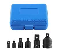 Cocoarm Impact Socket Adapter Set Chrome Vanadium Steel Socket Reducer 6Pc 1 4 3 8 1 2 3 4 Drive with Ball Lock for Impact Wrench Ratchet Breaker Bar Mechanics Garage Use