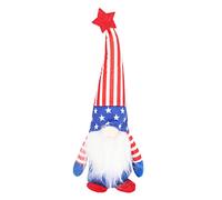 Cocoarm Independence Day Gnome, Handcrafted Polyester Gnome Plush, Flag Inspired Hat and Body, Lucky Holiday Decor for Office Living Room Table Shelf Tiered Tray (Vertical Stripe)