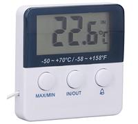 Cocoarm Indoor Outdoor Thermometer ABS Digital Hygrometer Thermometer LCD Display Max Min Alarm 14 to 122F Indoor 58 to 158F Outdoor for Home Refrigerator Factory Fish Tank