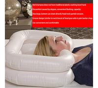 Cocoarm Inflatable Wash Basin, PVC Foldable Shampoo Basin with Double Gasbags, Ideal Bathing Aid for Seniors and Disabled, Inflatable Size 25.6x18.9x7.9in (White)