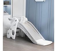 Cocoarm Interior Kids Sliding the Folding Stairs in Complete Safety Play a Slide for Toddlers, a Durable Plastic Toy for Home Activities (White Gray)