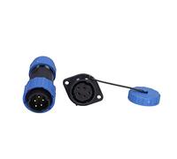 Cocoarm IP68 Plug Socket PA66 PPS Aviation Plug Socket 3 Pin Flange Power Connector Screw Crimp Threaded Design for Communications Instrumentation and Electronic Equipment (#4)