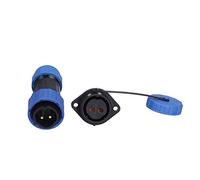 Cocoarm IP68 Plug Socket PA66 PPS Aviation Plug Socket 3 Pin Flange Power Connector Screw Crimp Threaded Design for Communications Instrumentation and Electronic Equipment (#1)