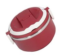 Cocoarm Japanese Style Boxes, Stainless Steel Lunch Box with Silicone Seal, Detachable Inner Tank, Phone Stand Lid, Portable Thermal Lunch Box for School Office (Red [304 Liner])