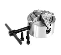 Cocoarm K72-80 Lathe Chuck 4-Jaw, Independent Chuck Manual Lathe 80mm 3.15in with Reversible Jaws for Metal Turning Machine Accessories