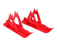Cocoarm Kids Bike Skis with Easy Installation, Durable Plastic Snowboard for Winter Fun, for Children's Sports Training and Outdoor Adventures (Red)