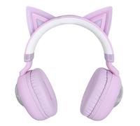 Cocoarm Kids Bluetooth Cat Ear Headphones with RGB Lights, 20H Playtime | 40mm HiFi Stereo Drivers, 85dB Volume Limit, 15m Wireless Range, Charging, Wired AUX Backup for School Laptop