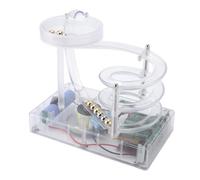 Cocoarm Kinetic Art Perpetual Motion Machine, Non Stop Rolling Ball Toy Science Gadget, for Desk Home Office Decoration Use (Transparent)