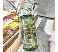 Cocoarm Large Water Bottle, PC PP Water Jug with Straw, 1500ml 2000ml, 2 Drinking Methods, One Button Open, Clear Scale, Matte Portable Gym Bottle for Fitness (1500ml)