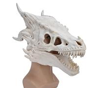 Cocoarm Latex Dinosaur Skull Mask Halloween Head Cover 43 X 26 X 22 Cm Movable Jaw Full Head Design for Cosplay Adults Costume Party Haunted House Photo Props