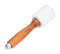 Cocoarm Leather Carving Hammer Nylon Leathercraft Hammer Solid Wood Handle Double Head 8cm for Stamping Punching and Carving DIY Leather Work for Beginners and Makers (Yellow Handle Single Head)