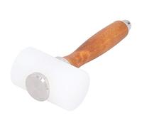 Cocoarm Leather Carving Hammer Nylon Leathercraft Hammer Solid Wood Handle Double Head 8cm for Stamping Punching and Carving DIY Leather Work for Beginners and Makers (Yellow Handle Double Ended)
