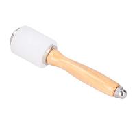 Cocoarm Leather Carving Hammer Nylon Leathercraft Hammer Solid Wood Handle Double Head 8cm for Stamping Punching and Cutting DIY Leathercraft for Beginners and Artisans (Original Color Handle Single