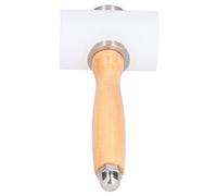Cocoarm Leather Carving Hammer Nylon Leathercraft Hammer Solid Wood Handle Double Head 8cm for Stamping Punching and Carving DIY Leather Work for Beginners and Makers (Original Color Handle Double