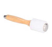 Cocoarm Leather Carving Hammer Nylon Leathercraft Hammer Solid Wood Handle Double Head 8cm for Stamping Punching and Carving DIY Leather Work for Beginners and Makers (Original Color Handle Single