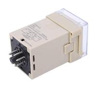 Cocoarm LED Digital Display Time Relay Plastic Adjustable Delay Relay AC380V 0.01s to 99h99m 2 Contact Outputs Reset Pause for Industrial Automation Control Systems (DC24V)