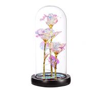 Cocoarm LED Rose in Glass Eternal Blooming Flower with LED Light for Romantic Gifts Valentine’s Day Wedding Home Decor (2)