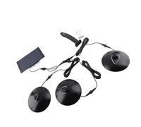 Cocoarm LED Solar Pendant Light ABS Solar Outdoor Light 3 Adjustable Heads 15W 2000mAh IP65 Warm White Induction Lamp for Patio Barn Porch Pathway Garden (with Remote)