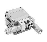 Cocoarm Linear Sliding Table Stainless Steel Manual Platform Cross Roller Stage 30 X 30mm XY Axis Linear with ±3.2mm Travel High Accuracy for Lab Equipment Positioning