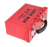Cocoarm Lockout Tagout Box, Steel Plate Construction, Efficient Lock Management, Portable Group Lock Box for Manufacturing, Logistics and Industrial Use, 9.3x6.1x3.7in