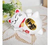 Cocoarm Lucky Cat Solar Powered Waving Cat Beckoning Fortune for Good Luck Wealth & Health with Swinging Arm for Car Home Office (Ten Million Taels)