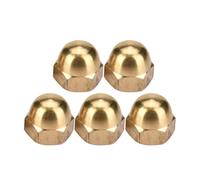 Cocoarm M3 M4 M5 M6 M8 M10 M12 Brass Acorn Hex Nuts Set High Strength Fasteners for Machinery Furniture Vehicles with Dome Head Cap Nut (M8(10PCS))