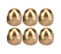 Cocoarm M3 M4 M5 M6 M8 M10 M12 Brass Acorn Hex Nuts Set High Strength Fasteners for Machinery Furniture Vehicles with Dome Head Cap Nut (M6(20PCS))