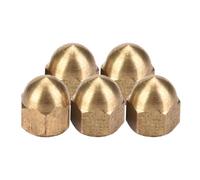 Cocoarm M3 M4 M5 M6 M8 M10 M12 Brass Acorn Hex Nuts Set High Strength Fasteners for Machinery Furniture Vehicles with Dome Head Cap Nut (M4(20PCS))