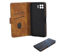 Cocoarm Magnetic Flip Phone Case for F17, PU Leather Cover | Magnetic closure keeps case secure, card slots for ID and credit cards, full drop protection cover