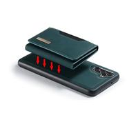 Cocoarm Magnetic Phone Case, Split Design Card Holder Case with Detachable Wallet Stand, 8 Card Slots 3 Money Clips Mirror Frame, for Users Daily Commute and Viewing (A16 5G) Green