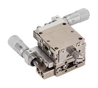 Cocoarm Manual XY Linear Stage, SUS440C Ball Guide XY Sliding Table 25 X 25mm, Micrometer Trimming Platform with ±3.2mm Travel, Smooth Accurate Positioning for Lab Microscope Optical