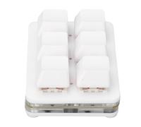 Cocoarm Mechanical Gaming Keyboard, Compact Design, RGB Lights, USB Wired 6 Keys DIY for Gaming, Office, Music (White)