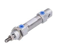 Cocoarm Mini Air Cylinder Stainless Steel Pneumatic Air Cylinder 20mm Bore M5 X 0.8 Linear Reciprocating Motion with Sealing Ring for Conveying Equipment Machine Tools (MI20*25)