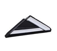 Cocoarm Mirror Plate Black Chrome Trim Replacement Plastic Front Corner Mirror Cover Direct Replacement Easy Installation for 2013 to 2018 Front Door Exterior Repair (Left: DS73F16003BD69B8)