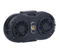 Cocoarm Mobile Phone Cooler Fan ABS Aluminum Alloy Phone Cooler with Dual Semiconductor Chips Dual Silent Fans Retractable Clip for Gaming Live Streaming 4.5 to 7 In Phones (Black)