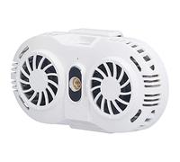 Cocoarm Mobile Phone Cooler Fan ABS Aluminum Alloy Phone Cooler with Dual Semiconductor Chips Dual Silent Fans Retractable Clip for Gaming Live Streaming 4.5 to 7 In Phones (White)