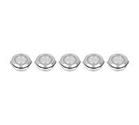 Cocoarm Momentary Push Button Switch Metal Push Button Switch 22mm Stainless Steel with LED Self Reset Ultra Thin for Cars Trucks Ships Doorbells Ignition (AC220V Yellow)