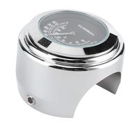 Cocoarm Motorcycle Handlebar Thermometer Bike Temperature Gauge ATV Snowmobile -20℃-50℃ Shockproof Aluminum Alloy Easy Installation with BlackWhite Dial for 1in7/8in Handlebars (Black)