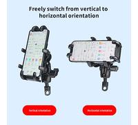 Cocoarm Motorcycle Phone Holder Clamp,Mirror Mount Universal Handlebar Scooter Phone Clamp/Holder 360° All Round,Super Stable Shock Absorption Conservation,Wide Applicability with Easy Use (Rearview