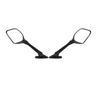 Cocoarm Motorcycle Rearview Side Mirrors, ABS with Glass Lens, Improved Visibility, Stylish Design, Compatible with T-MAX YZF-R3 YZF-R25 (Black)