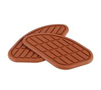 Cocoarm Motorcycle Tank Pad Rubber Fuel Tank Protector Pair Knee Grip Decals 3 Color Options Double Sided Adhesive Scratch Coverage for Vintage Motorcycle Riders (Brown)