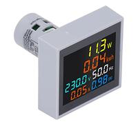 Cocoarm Multifunction Digital Meter ABS Digital Energy Monitor 6 in 1 AC 0 to 100A Voltage Current Power Frequency PF Display for Household Appliances Labs Schools (AC250-450V)