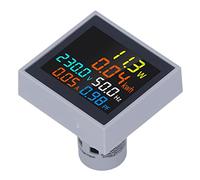 Cocoarm Multifunction Digital Meter, ABS Digital Power Meter 6 in 1 AC 0 to 100A 45 to 65Hz LCD Display Memory Function for Household Energy Monitoring and Labs (AC250-450V)