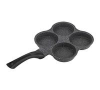 Cocoarm Nonstick Egg Pan 4 Hole Omelette Pan Aluminum Frying with Ergonomic Handle Durable Rivets Breakfast Maker Kitchen Utensil