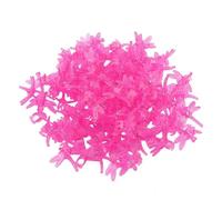 Cocoarm Orchid Stem Clips Plant Support Clips Vine Strong Grip Cute Design Easy to Use with Transparent Rose Red Color for Orchids Tomatoes Cucumbers Melons Flowers 100PCS (Rose Red)