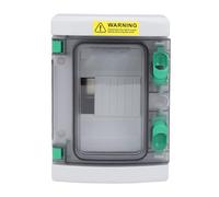 Cocoarm Outdoor Water Proof Distribution Box, ABS PC Water Proof Electrical Junction Box, IP66 4 Circuits Transparent Cover Double Snap Closure for Outdoor Indoor Workshops Homes