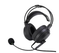 Cocoarm Over Ear Headphone PU PVC Wired Headset with Microphone 2.8m Cable Unidirectional Mic HD Sound Double Beam Fit for Studying Work Exam Online Class (3.5 Plug)