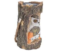 Cocoarm Owl Solar Light, Resin Hanging Solar Lantern with IP67 , Auto Charging and Auto On Off, Warm White LED, 34cm Hanging Owl Light for Garden Yard Patio